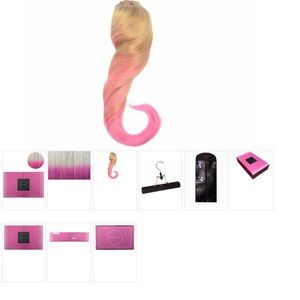 Blonde to pink ombré hair extensions